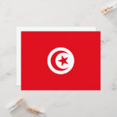 チュニジア国旗(チュニジア)(イスラム三日月) カード (正面/裏面インサイチュ)