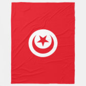 チュニジア国旗（チュニジア）（イスラム三日月） フリースブランケット (正面)