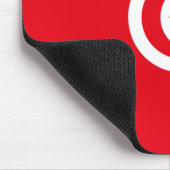 チュニジア国旗(チュニジア)(イスラム三日月) マウスパッド (コーナー)