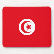 チュニジア国旗（チュニジア）（イスラム三日月）