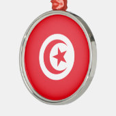 チュニジア国旗(チュニジア)(イスラム三日月) メタルオーナメント (左)