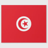 チュニジア国旗（チュニジア）（イスラム三日月） ラッピングペーパー (フラット)