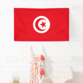 チュニジア国旗(チュニジア)(イスラム三日月) 横断幕 (インサイチュ)