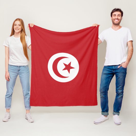 チュニジア国旗 フリースブランケット (インサイチュ)