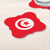 チュニジア国旗 ペーパーコースター (アングル)