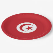 チュニジア国旗 ペーパープレート (アングル)