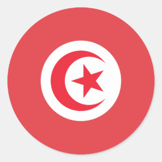 チュニジア国旗 ラウンドシール