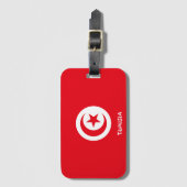 チュニジア国旗 ラゲッジタグ (正面縦)