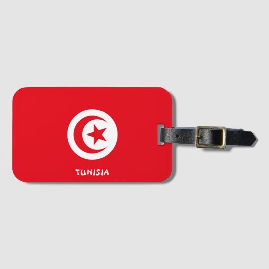 チュニジア国旗 ラゲッジタグ (正面横)