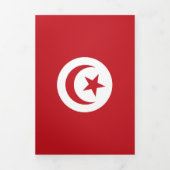 チュニジア国旗 三つ折りカード (カバー)