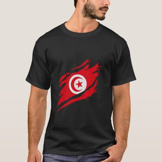 チュニジア国旗 伝統 チュニジアの誇り ヴィンテージ チュニス Tシャツ (正面)