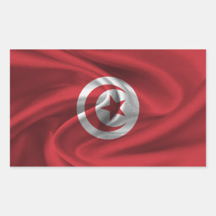 チュニジア国旗 長方形シール