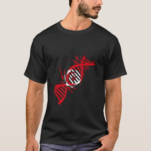 チュニジア国旗DNA分子チュニジアプライドチュニジア Tシャツ (正面)