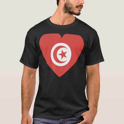 チュニジア土産女子男性へ国旗3 Tシャツ (正面)