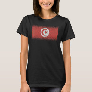 チュニジア土産女性国男性へ旗 Tシャツ