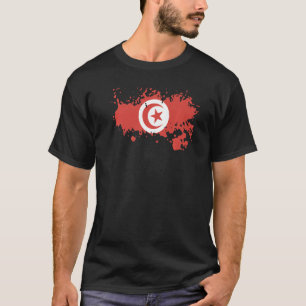 チュニジア土産女性国男性へ旗 Tシャツ