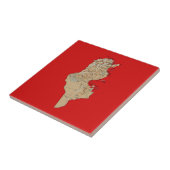 チュニジア地図タイル タイル (側面)