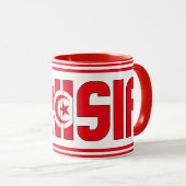 チュニジア愛国的なコーヒーとシピン マグカップ (正面右)