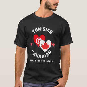 チュニジア系カナダ人 愛すべき何が悪い ハートフラグ Tシャツ