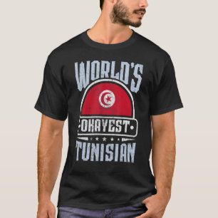 チュニジア誇りを持った国旗チュニジア人男性・女性2 Tシャツ