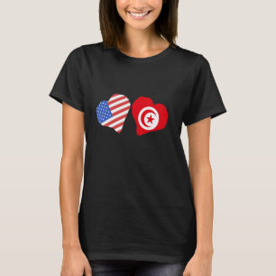 チュニジア アメリカ USA ハート チュニジア人としての誇り チュニジア Tシャツ