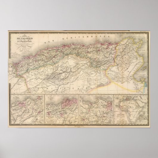 チュニジア，アルジェリア ポスター (正面)