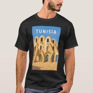チュニジア イラスト 旅行 アート ヴィンテージ Tシャツ