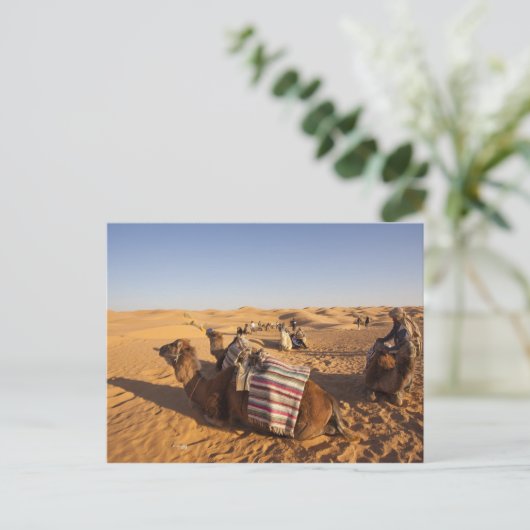 チュニジア、クサワーエリア、クサールギラン、グランドErg 3 ポストカード (スタンド正面)