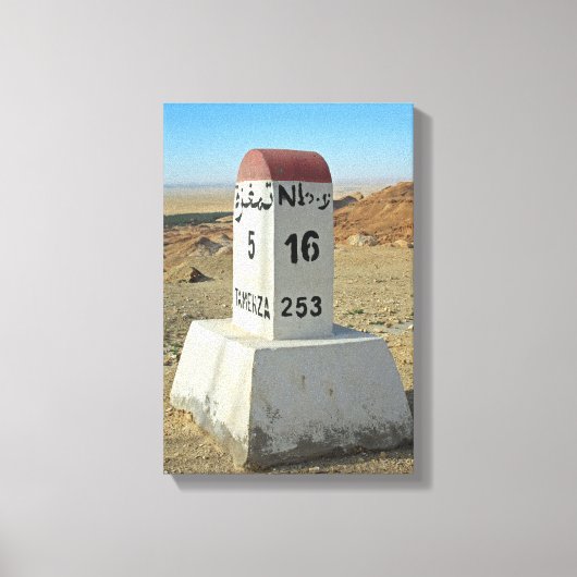 チュニジア，サハラの節目 キャンバスプリント (正面)