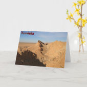 チュニジア，サハラ砂漠 カード (黄色い花)
