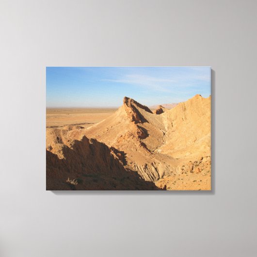 チュニジア，サハラ砂漠 キャンバスプリント (正面)