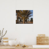 チュニジア、サハラ砂漠、ドゥス素晴らし、デューン、ヤシ ポスター (キッチン)