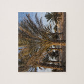 チュニジア、サハラ砂漠、ドウズ、デュー素晴らしン、パーム ジグソーパズル (縦)