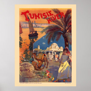 チュニジア·ハイバー·チュニジア·ヴィンテージ·ポスター1899 ポスター