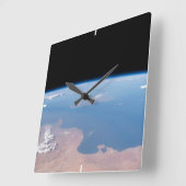 チュニジア、リビアの沿岸とシチリア島 スクエア壁時計 (傾斜)