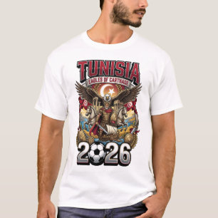 チュニジア 2026 ファンTシャツ Tシャツ