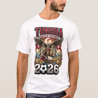 チュニジア 2026 ファンTシャツ Tシャツ