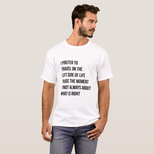 チュニジアJolyn著生命Tシャツの左側(白い) Tシャツ (正面フル)