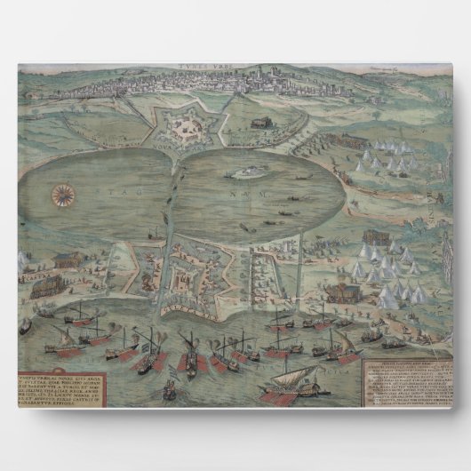 チュニスの地図, 'Civitates Orbis Terrarum'からの'G フォトプラーク (正面)