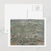 チュニスの地図， 'Civitates Orbis Terrarum'からの'G ポストカード (正面/裏面)