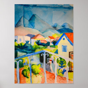 チュニス近郊サンジェルマン Auguste Macke ポスター