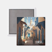 チュニス・チュニジア旅行メディナ マグネット (正面/裏面)