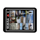 チュニス – 私の愛 – チュニジア –  マグネット (横)