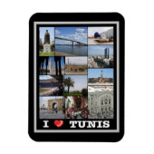 チュニス – 私の愛 – チュニジア –  マグネット (縦)