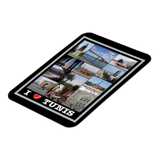 チュニス – 私の愛 – チュニジア –  マグネット (左側)