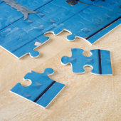 チュニ伝統的シアの青い木製の扉 ジグソーパズル (側面)