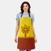 チュバシア国旗 エプロン (着用した状態)