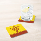 チュバシア国旗 スクエアペーパーコースター (インサイチュ)