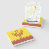 チュバシア国旗 ストーンコースター (横)