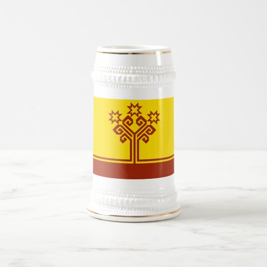 チュバシア国旗 ビールジョッキ (中央)